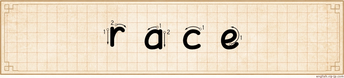 race lettering
