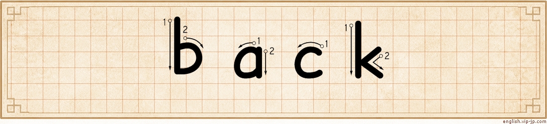 back lettering