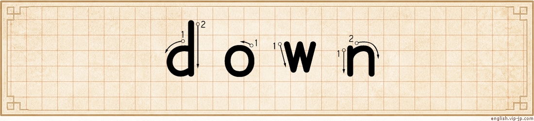 down lettering