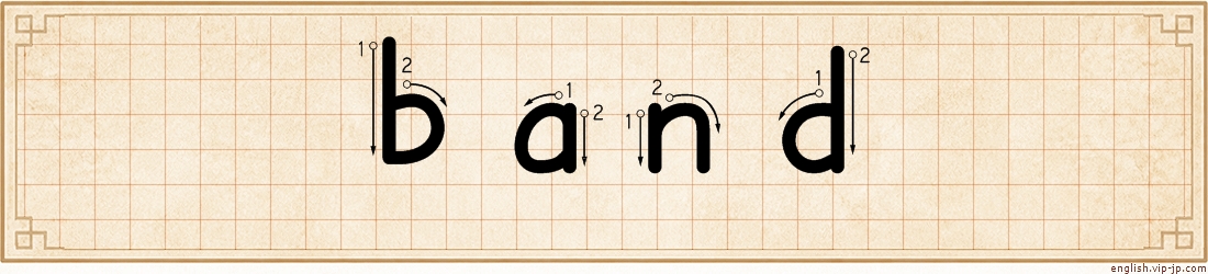 band lettering