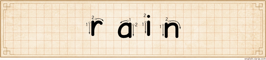 rain lettering