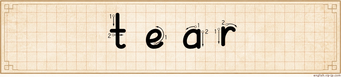 tear lettering