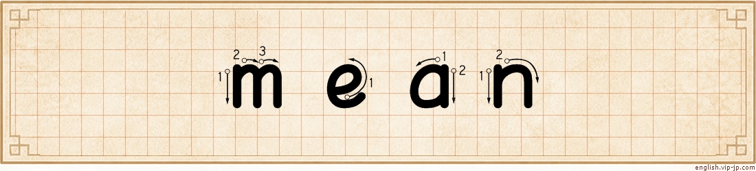 mean lettering