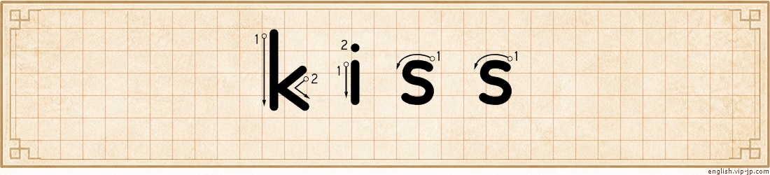 kiss lettering