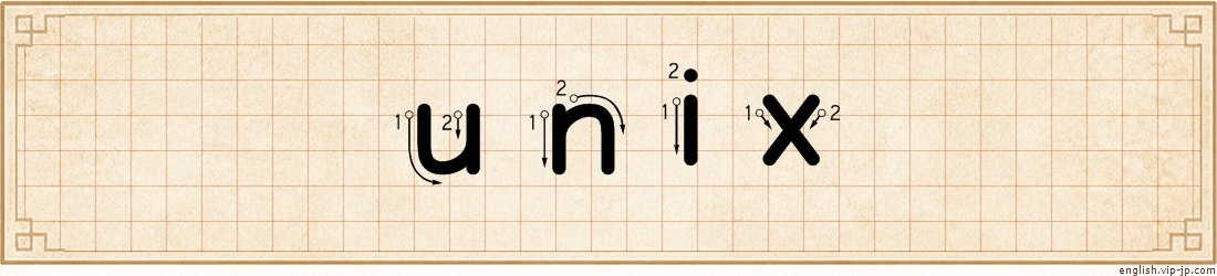 unix lettering
