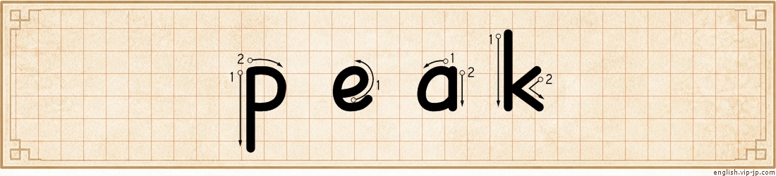 peak lettering