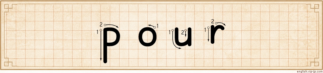 pour lettering
