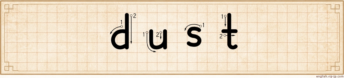 dust lettering