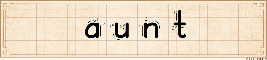 aunt lettering