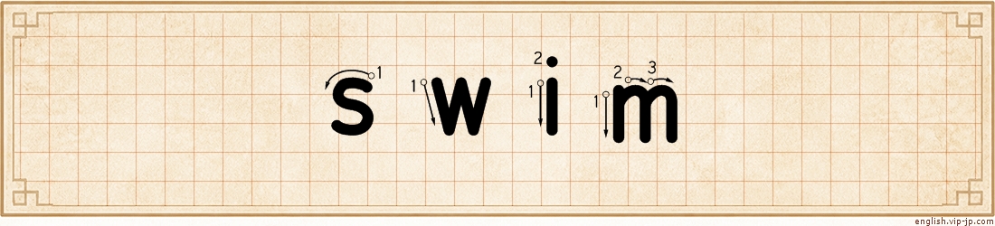 swim lettering
