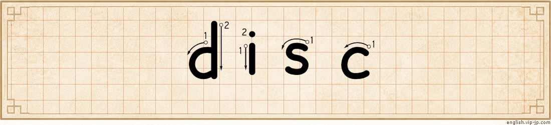 disc lettering