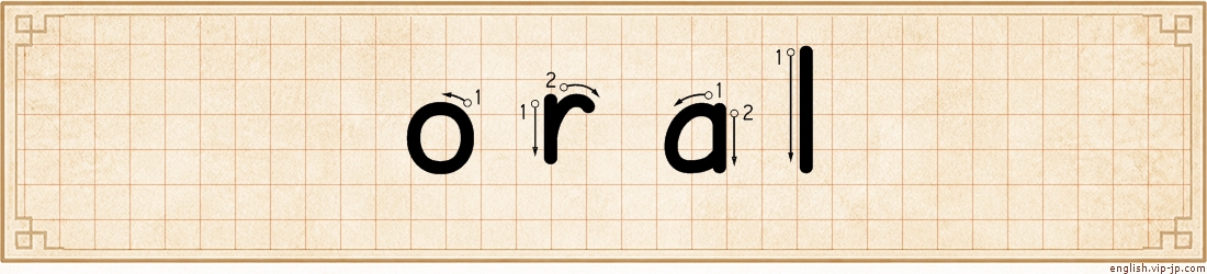 oral lettering
