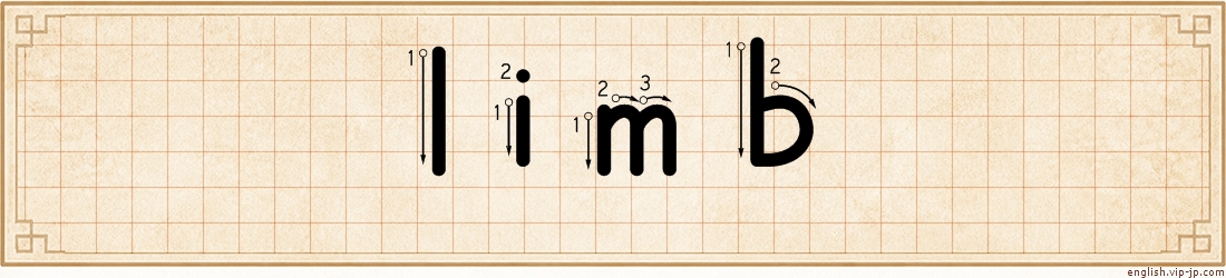limb lettering