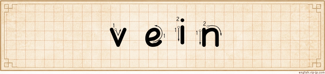 vein lettering