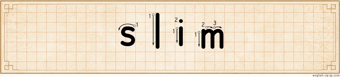 slim lettering