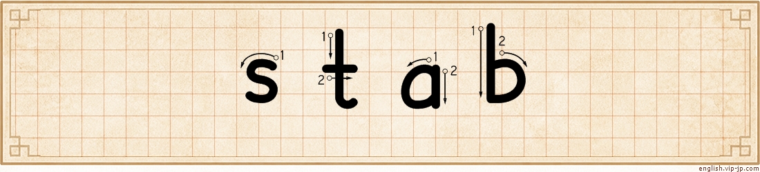 stab lettering