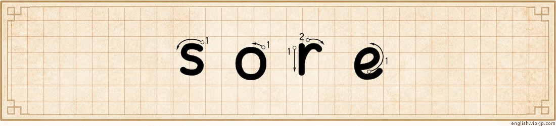 sore lettering