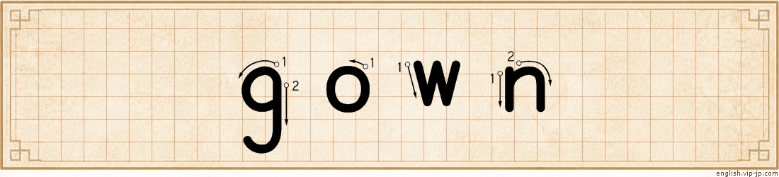 gown lettering