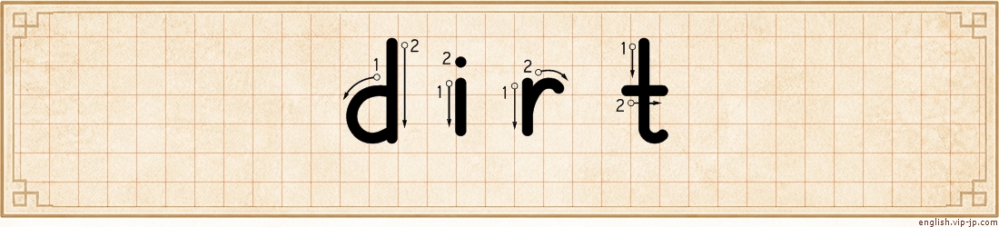dirt lettering