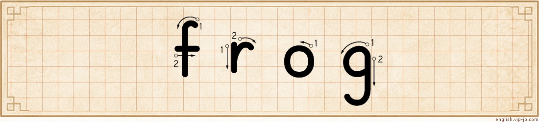 frog lettering