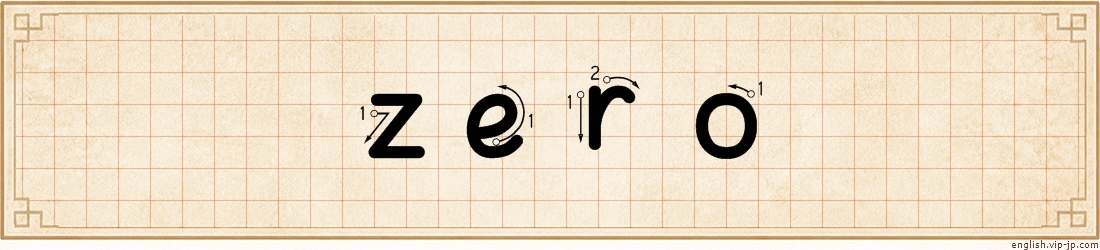 zero lettering