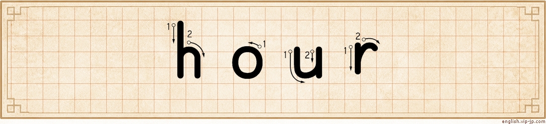 hour lettering