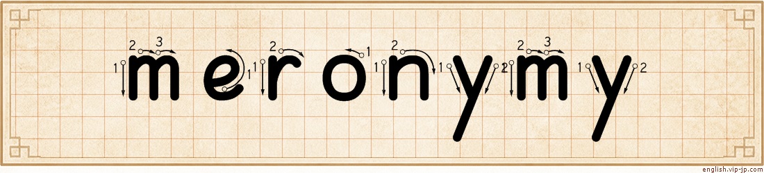 meronymy lettering