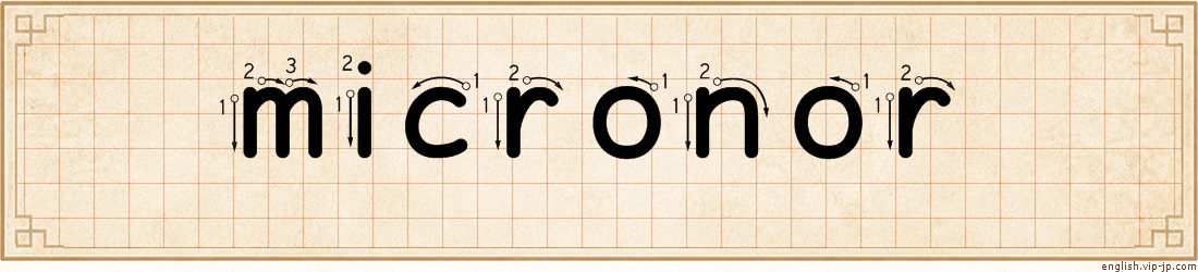micronor lettering