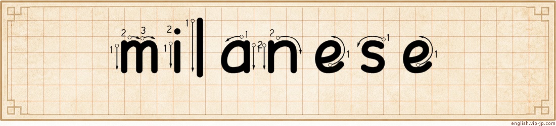 milanese lettering