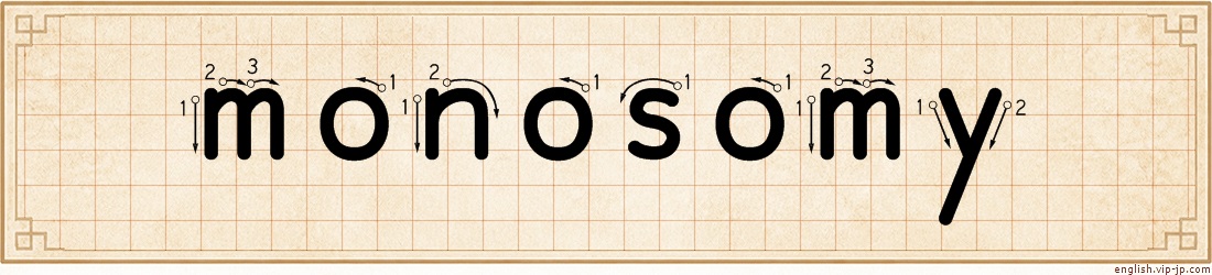 monosomy lettering