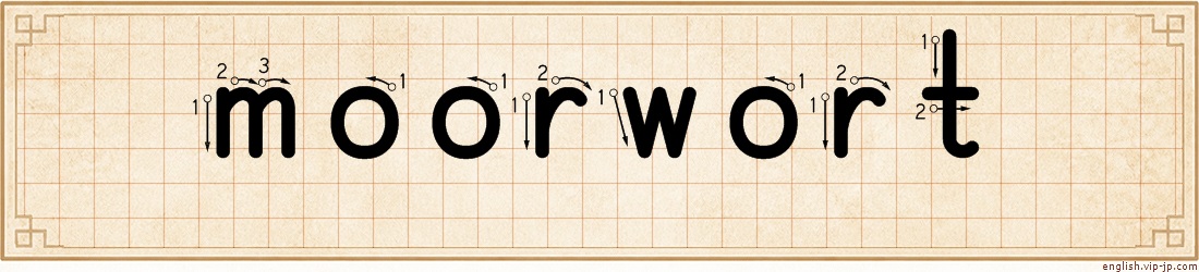 moorwort lettering