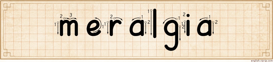 meralgia lettering