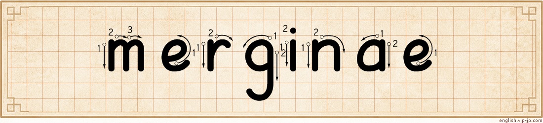 merginae lettering
