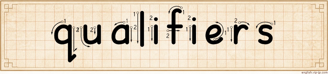qualifiers lettering
