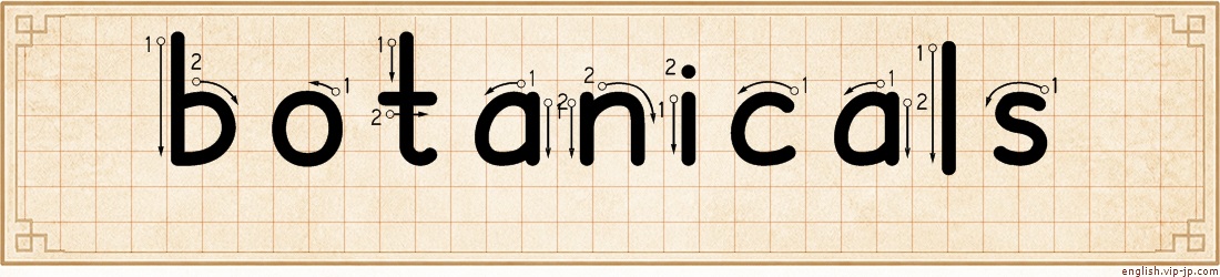botanicals lettering