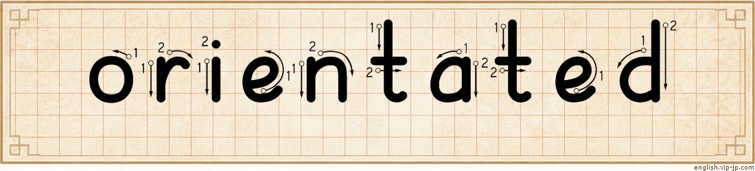 orientated lettering