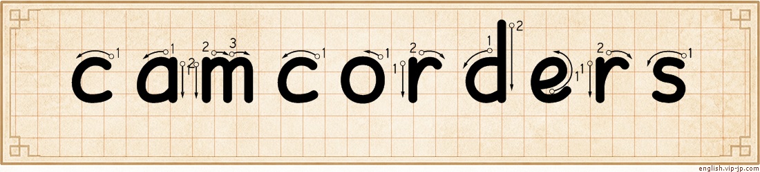 camcorders lettering