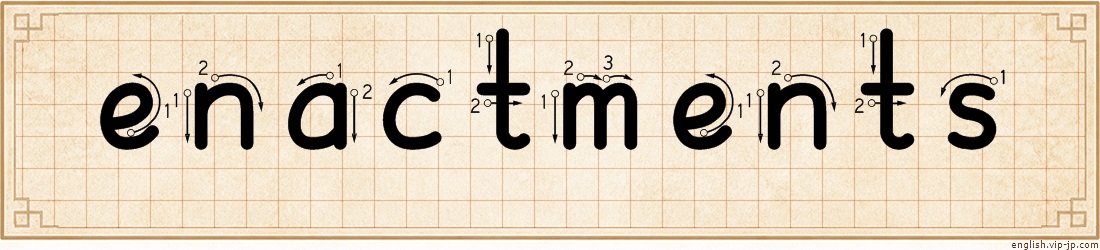 enactments lettering