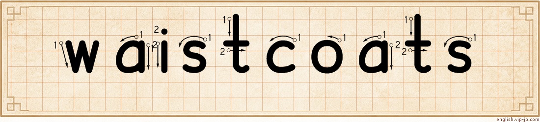 waistcoats lettering