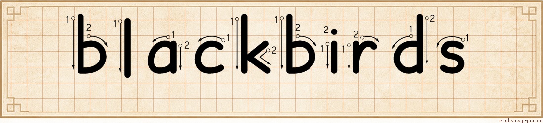 blackbirds lettering
