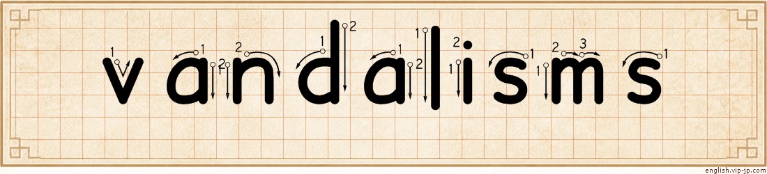vandalisms lettering