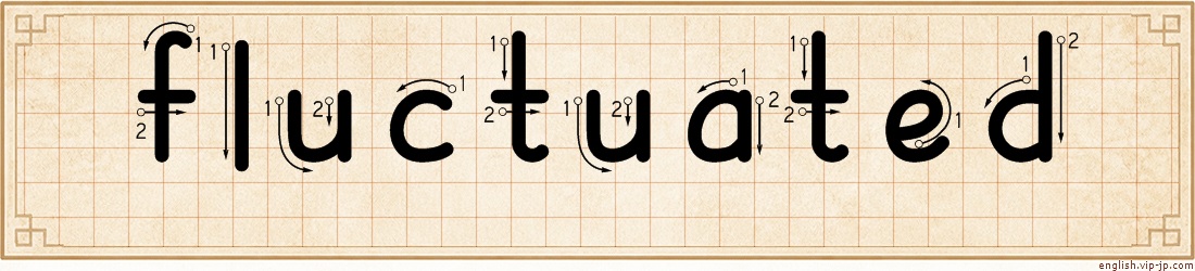 fluctuated lettering