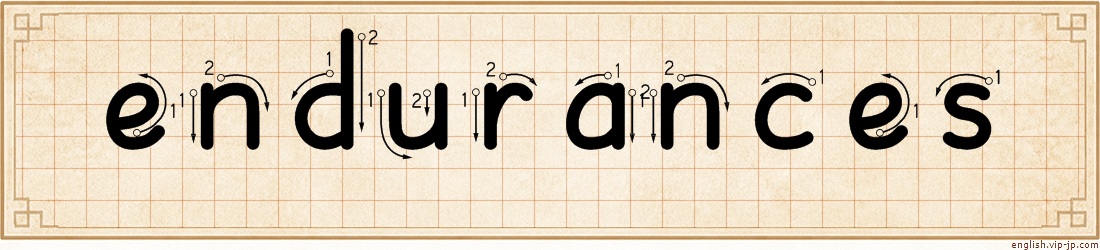 endurances lettering
