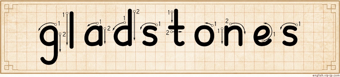gladstones lettering