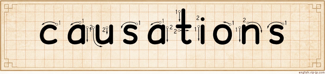 causations lettering