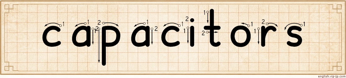 capacitors lettering