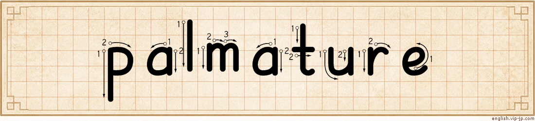 palmature lettering