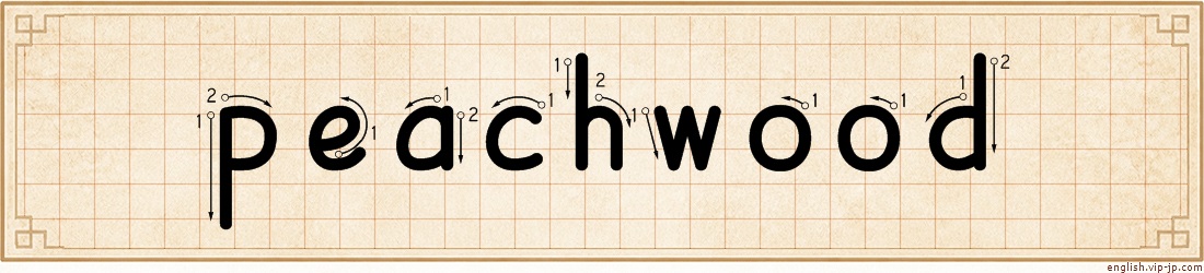 peachwood lettering