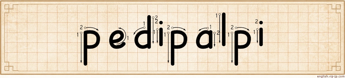 pedipalpi lettering
