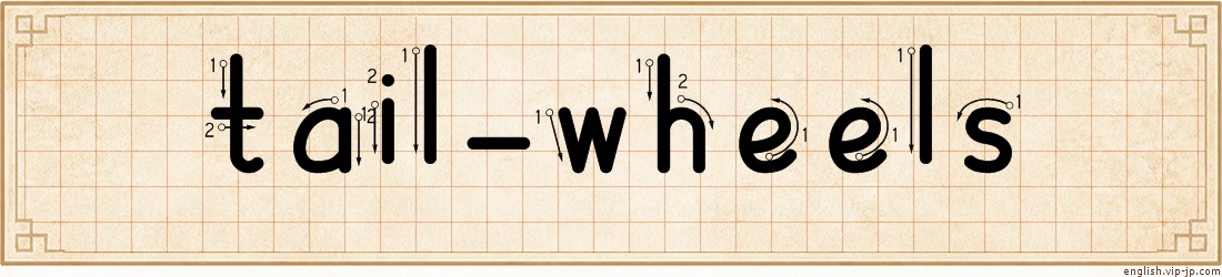 tail-wheels lettering
